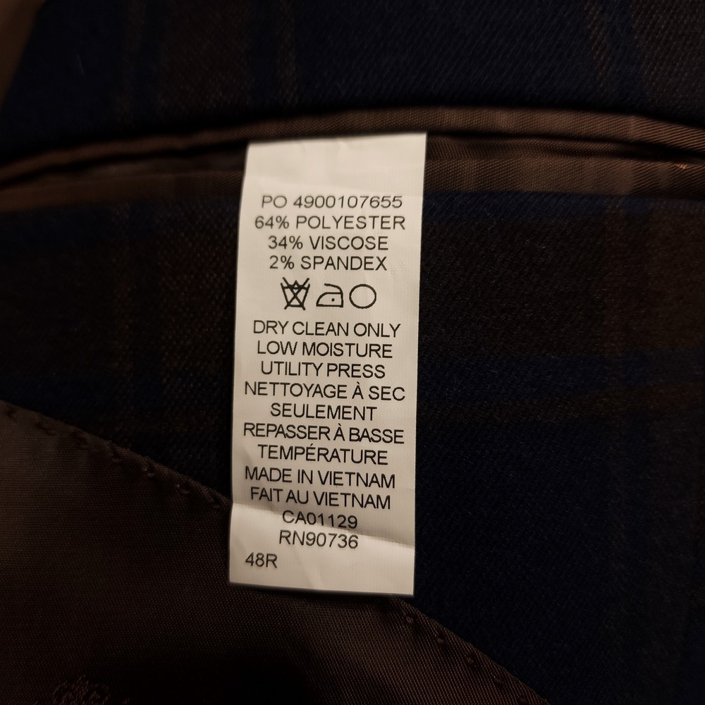 Lauren Ralph Lauren Lexington UltraFlex Men's 48R Blue Plaid Blazer NWT - Picture 4 of 16